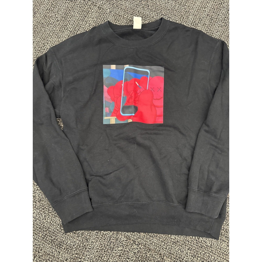 KAWS + Warhol x UNIQLO Crewneck Sweatshirts Adult Med Black